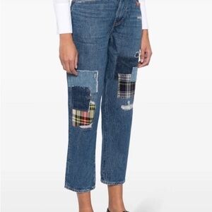 Polo by Ralph Lauren Blue Patchwork Boyfriend Jeans